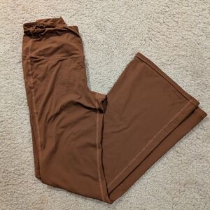 Brown Flared Yoga Pants